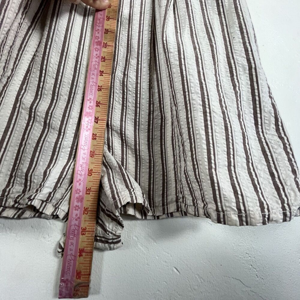 Urban Outfitters Striped Cotton Romper Playsuit Button Front Pockets Size M - Picture 13 of 15